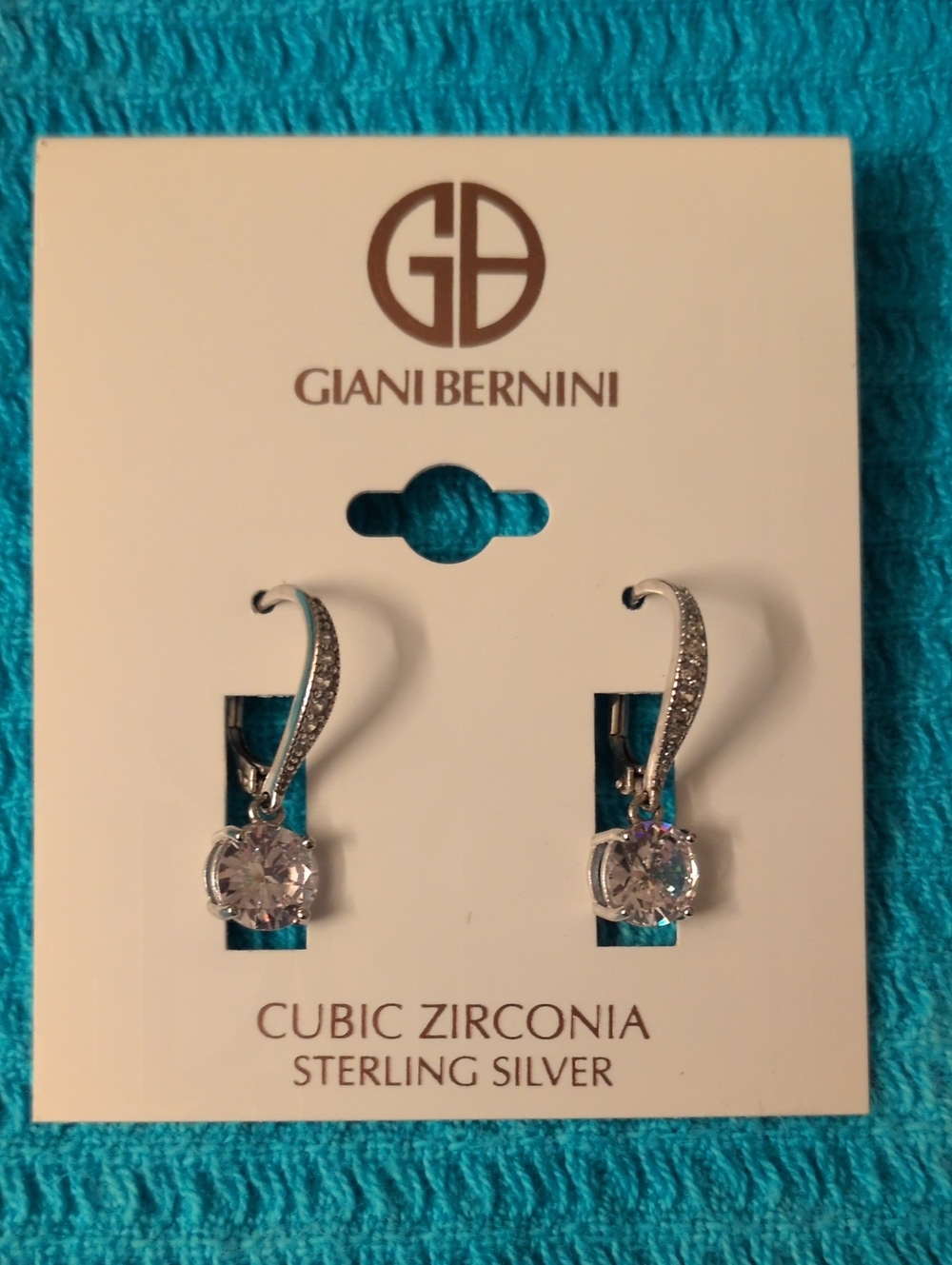 Giani Bernini Sterling Silver Clear Cubic Zirconia Drop Earrings